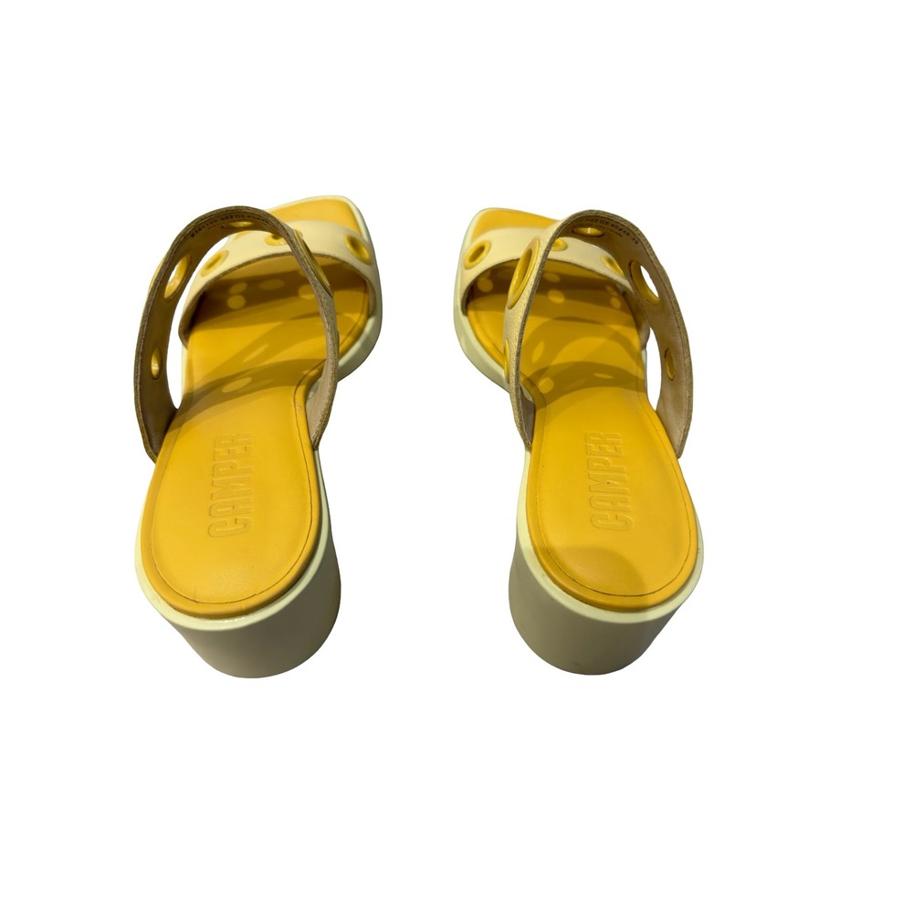 Camper Meda Yellow Sandal Heels - Picture 5 of 10
